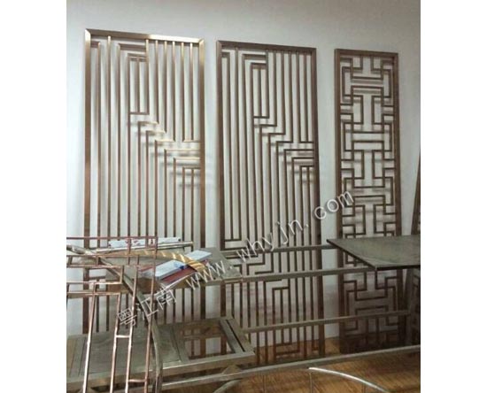 不銹鋼屏風制作現場