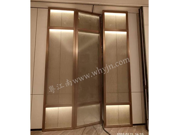 湖錦酒樓四新店不銹鋼夾絲玻璃暗藏門(mén)扇